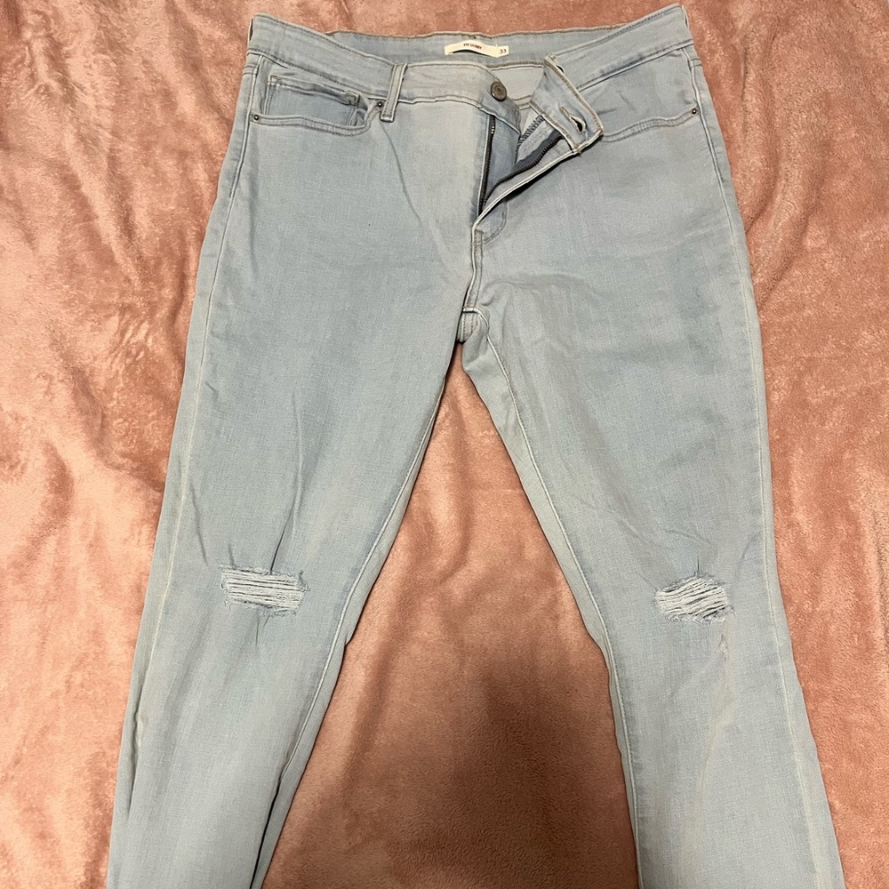 Levi’s size 33 skinny jeans, light wash - Picture 1 of 3